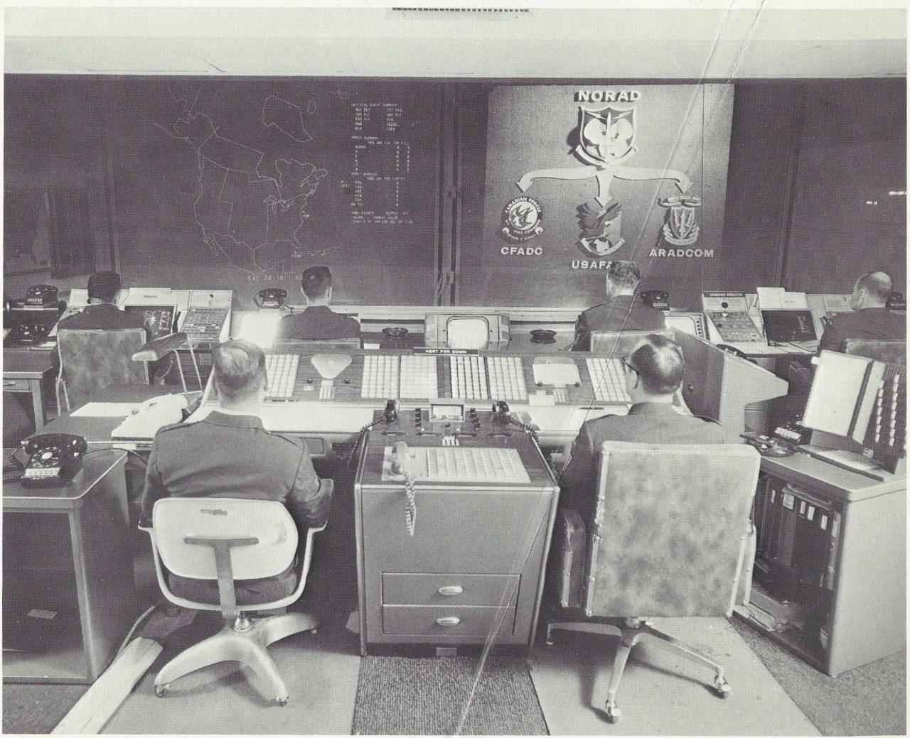 Inside NORAD’s Cheyenne Mountain Combat Center, c.1966