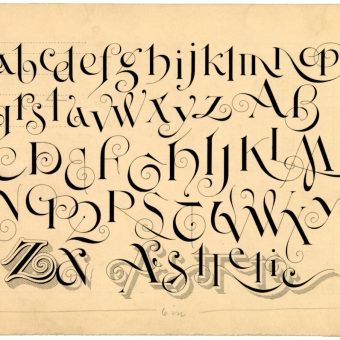Alphabets From The Zanerian School of Penmanship, c.1910