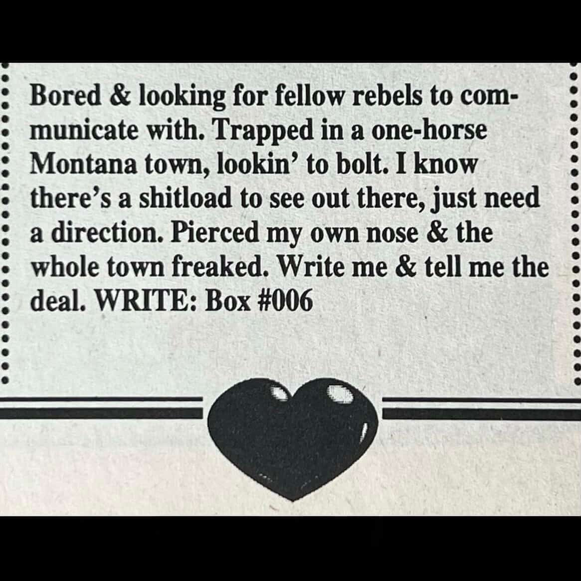 Long Lost Personal Ads