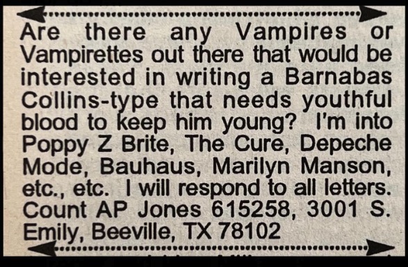 Long Lost Personal Ads