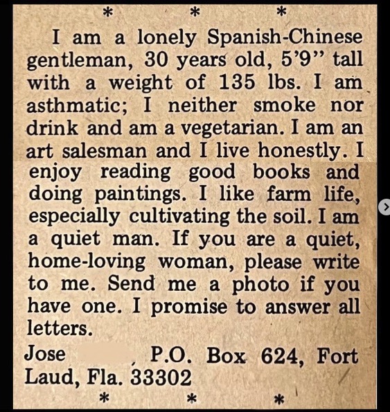 Long Lost Personal Ads