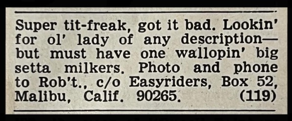 Long Lost Personal Ads