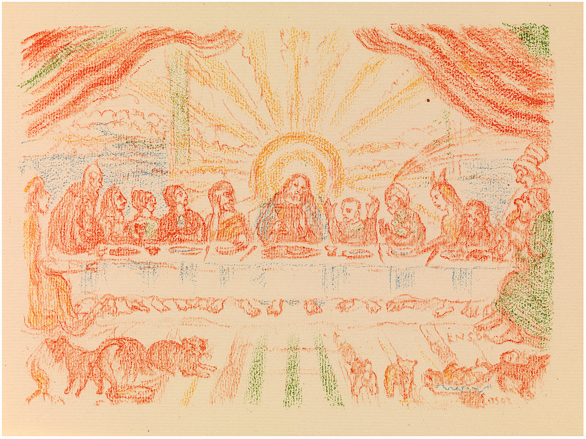 The last Supper by James Ensor from scenes from the life of christ