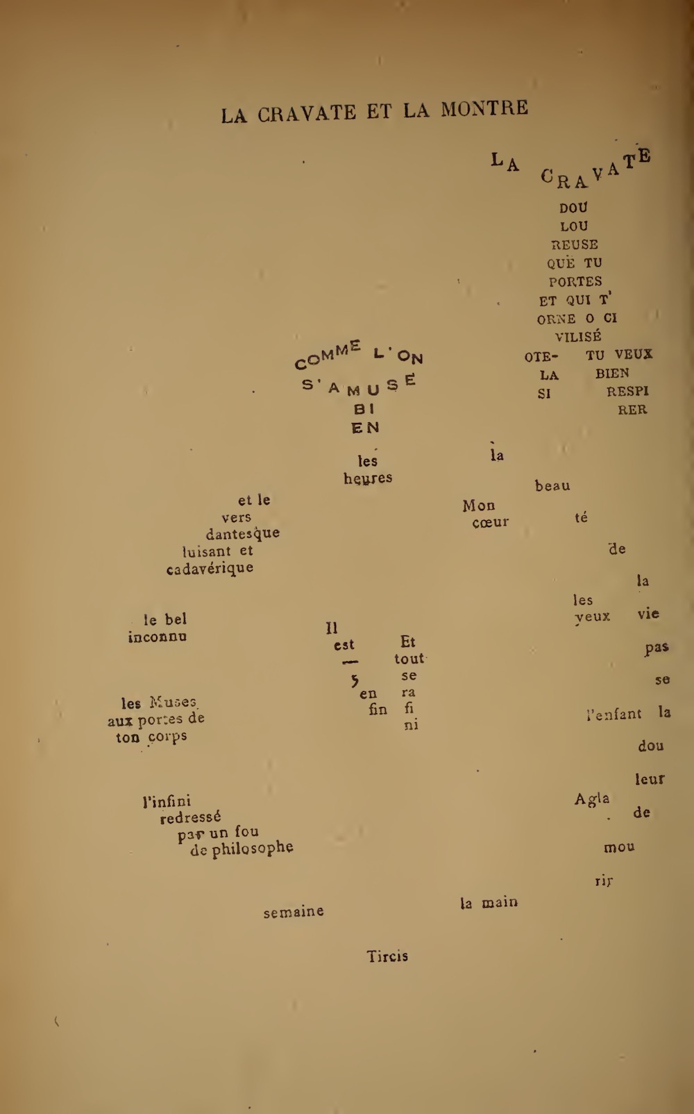 Guillaume Apollinaire caligram