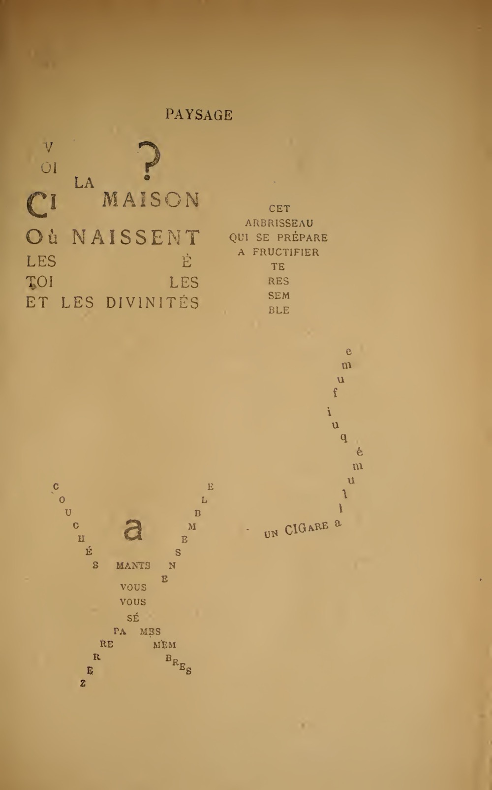 Guillaume Apollinaire caligram