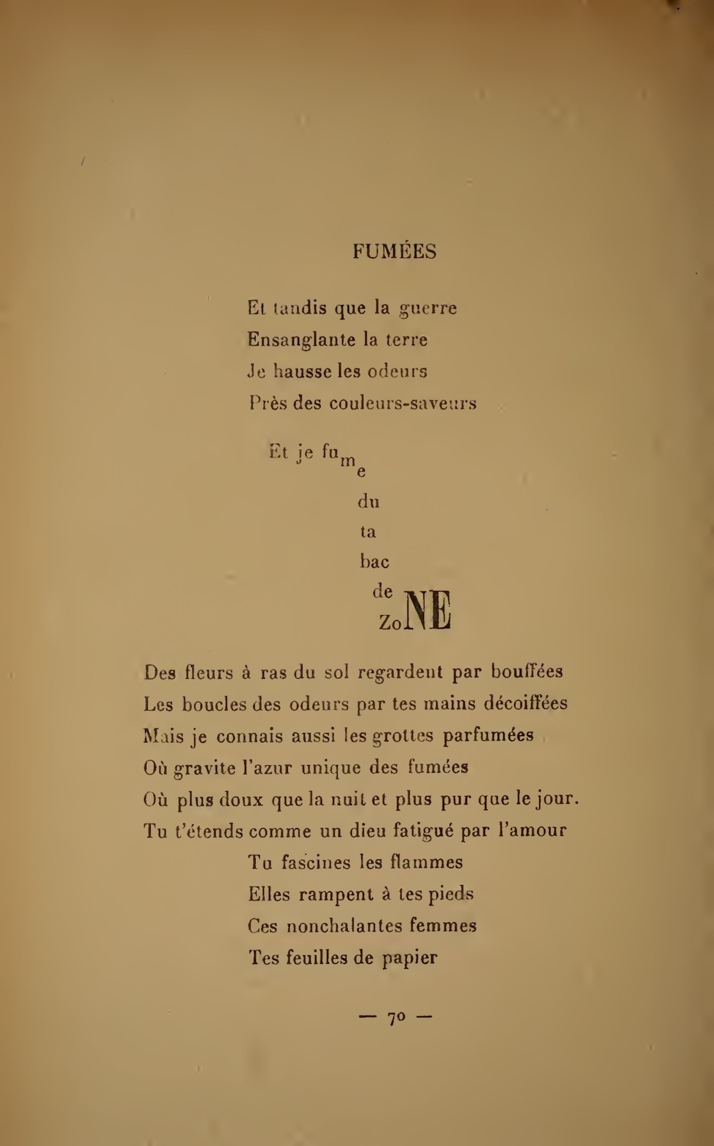 Guillaume Apollinaire caligram