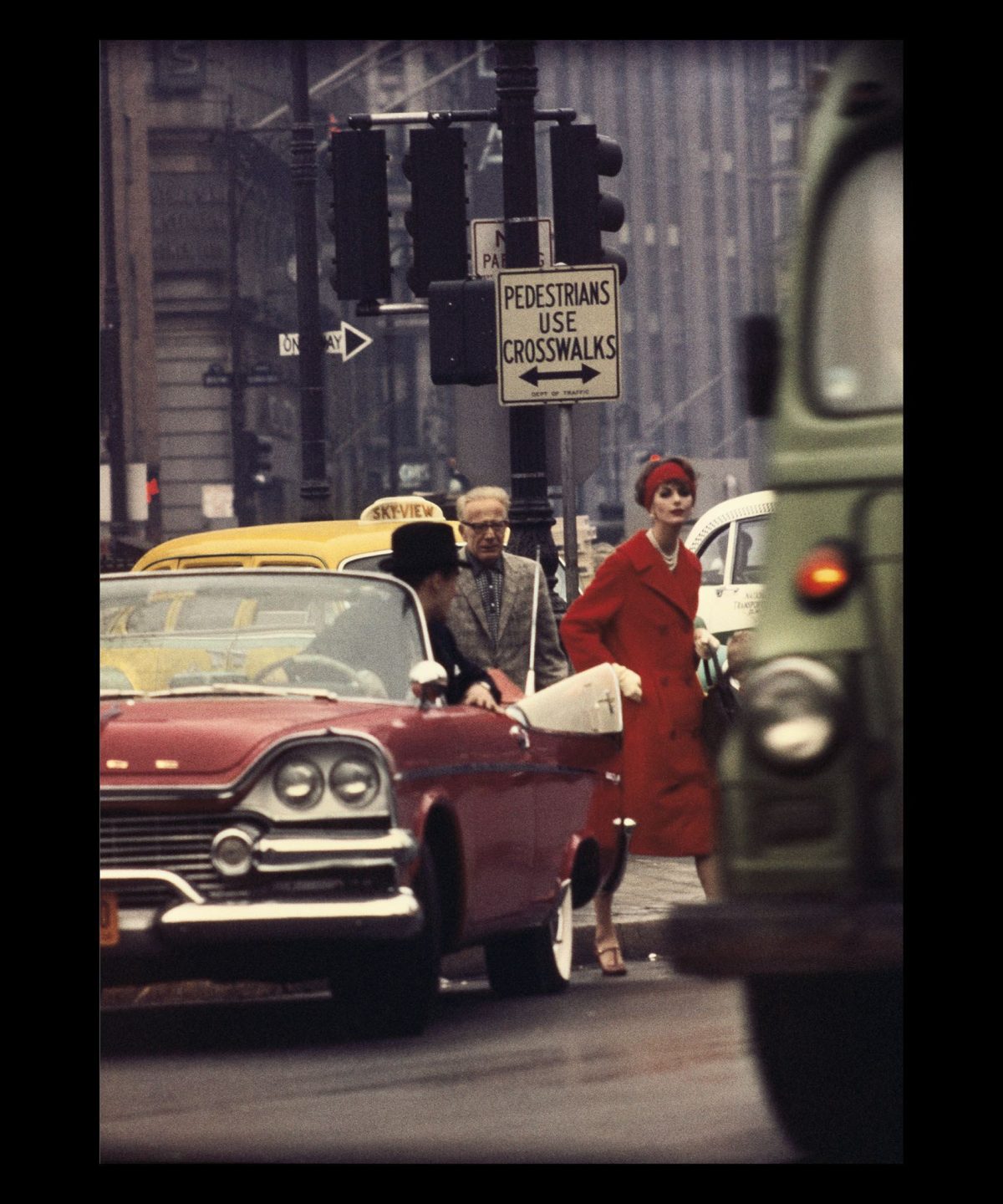 William Klein1926-2022 Anne St. Marie + Cruiser, New York (Vogue), 1958