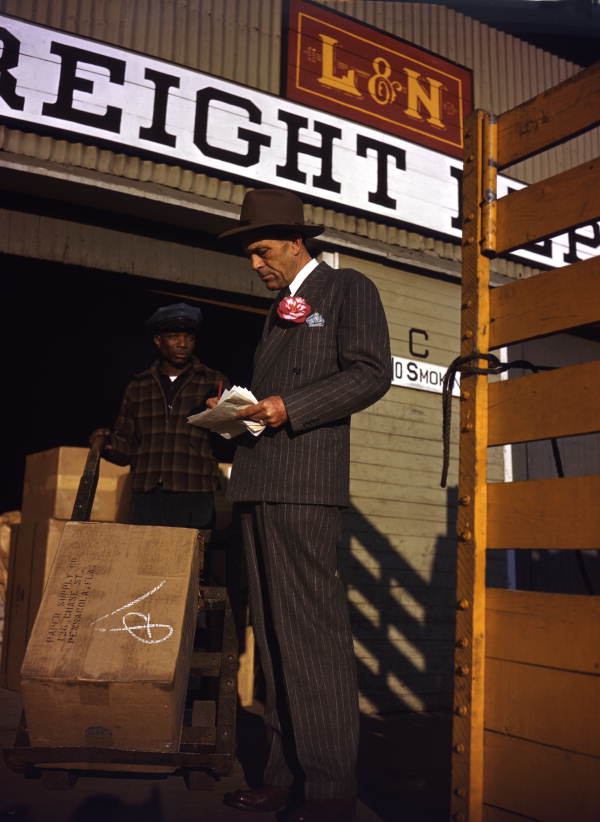 H.G. Champlin at the L&N Freight Depot at Pensacola, Florida 1945