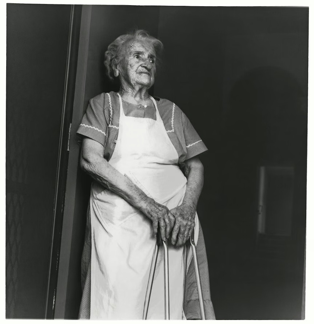 Maureen at age 90, 8 Hawke Street, West Melbourne, 1987.