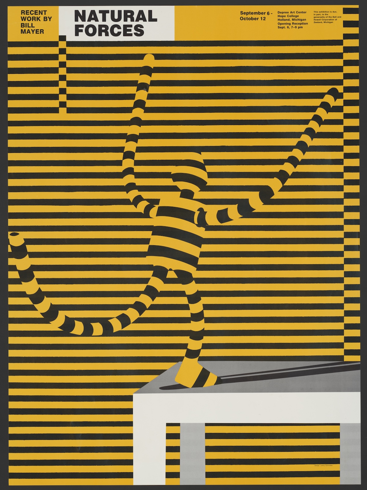 National forces - recent work by Bill Mayer, poster by Lanny Sommese, 1980