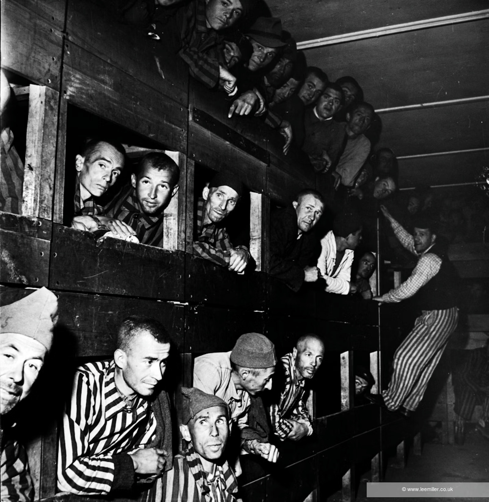 Holocaust Survivors in Bunks, 1945 Lee Miller