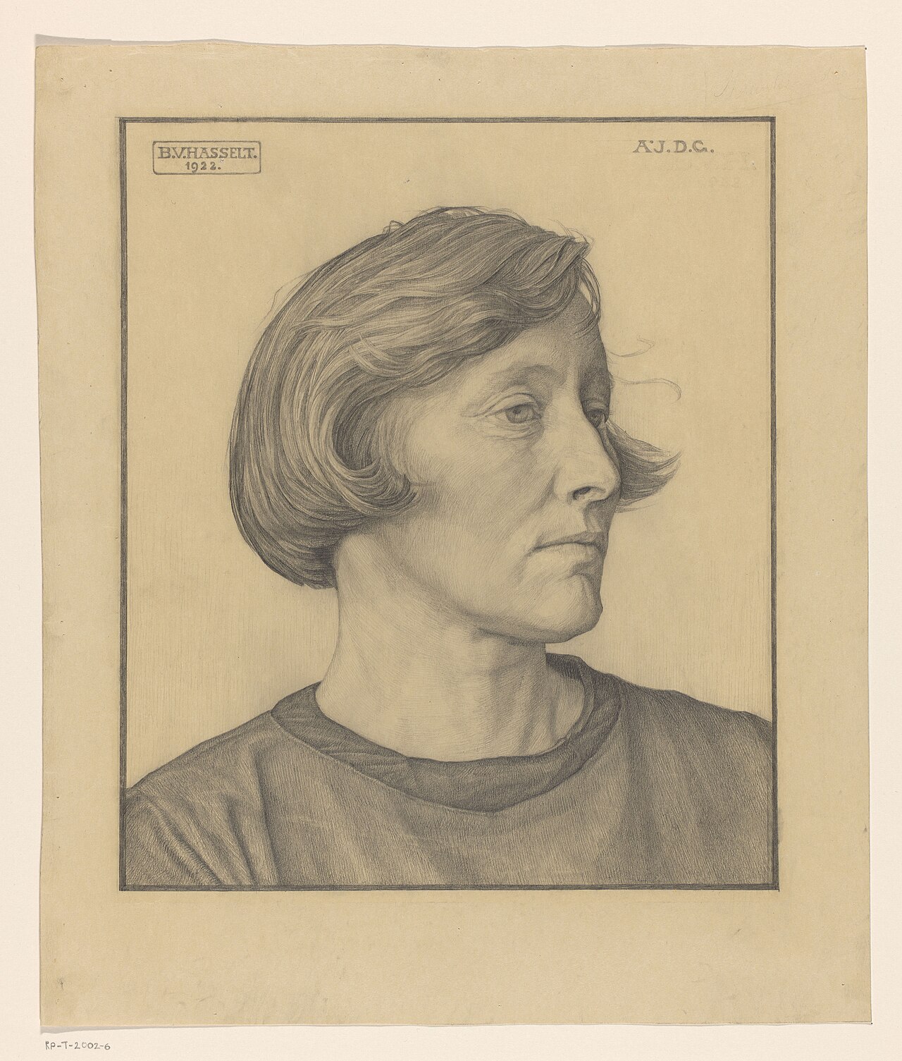 Portrait of Julie de Graag by Bertha van Hasselt