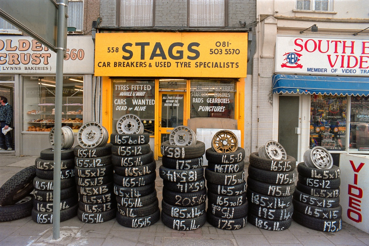 Stags, Tyres, Barking Rd, Plaistow, Newham, 1991