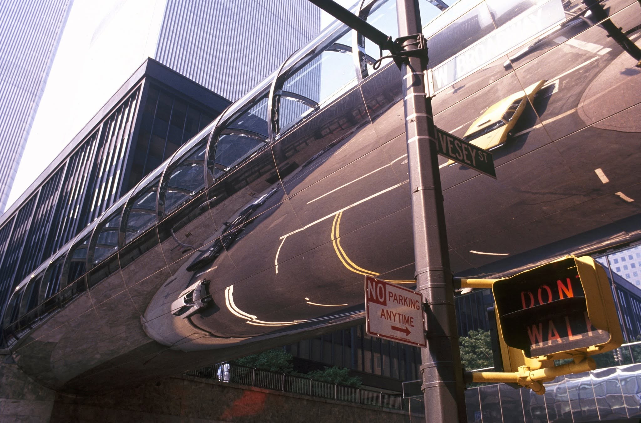 West Broadway & Vesey St. 1989. Photo (c) Jeff Rothstein